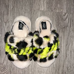 BRAND NEW UGG Toddler Fluff Yeah Animalia Slides Size 10